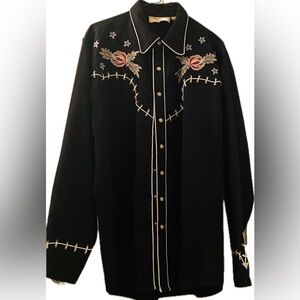 Western Scully long sleeved shirt with Skeleton